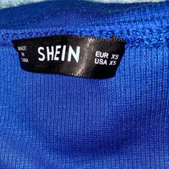 Blue Ribbed Tube Top - Picture 5 of 6